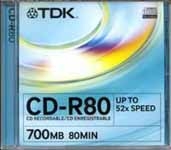CD-R TDK 52x slim