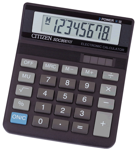 Калькулятор Citizen SDC-8001